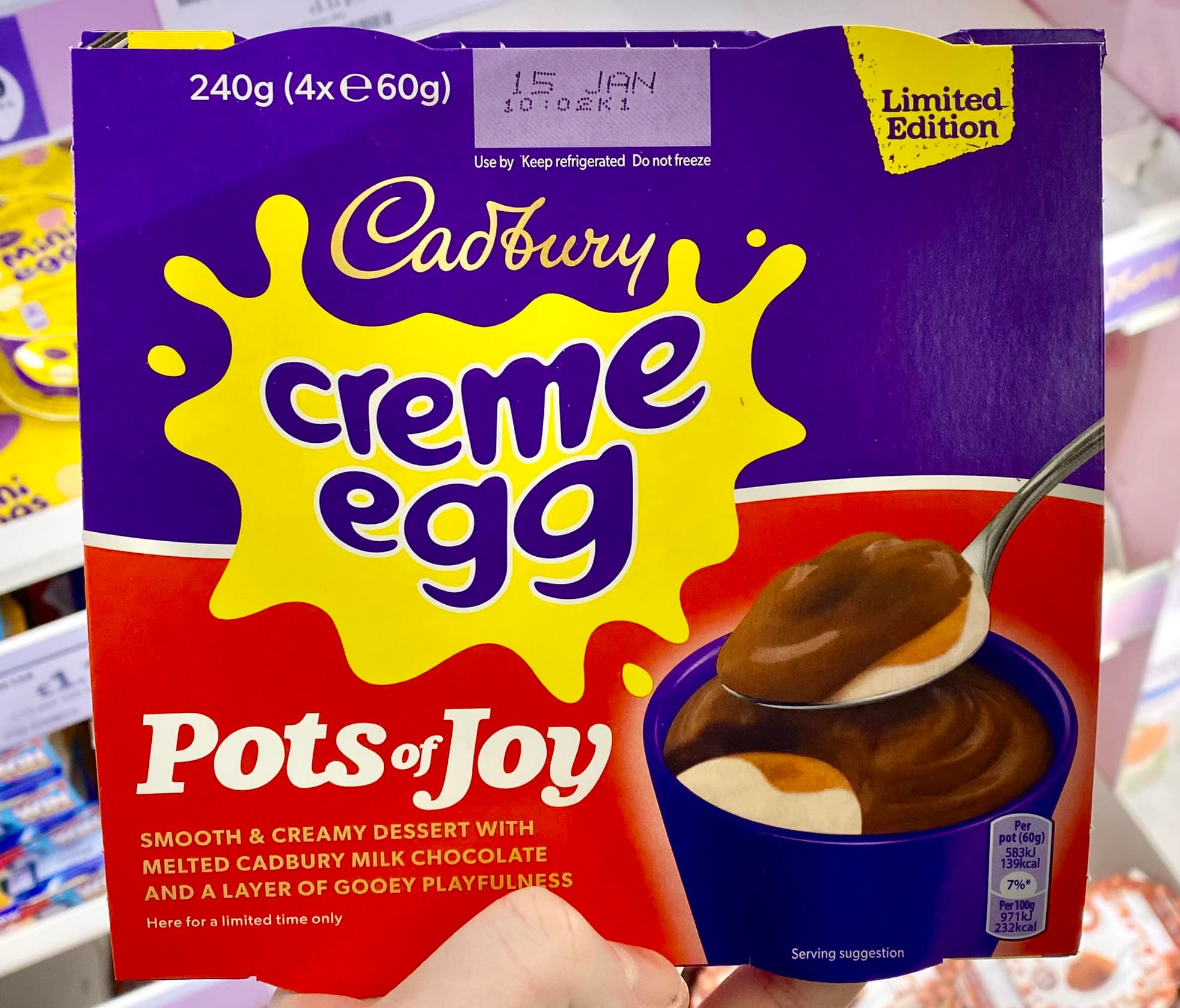 Cadbury Creme Egg Pots of Joy are available in Sainsbury's