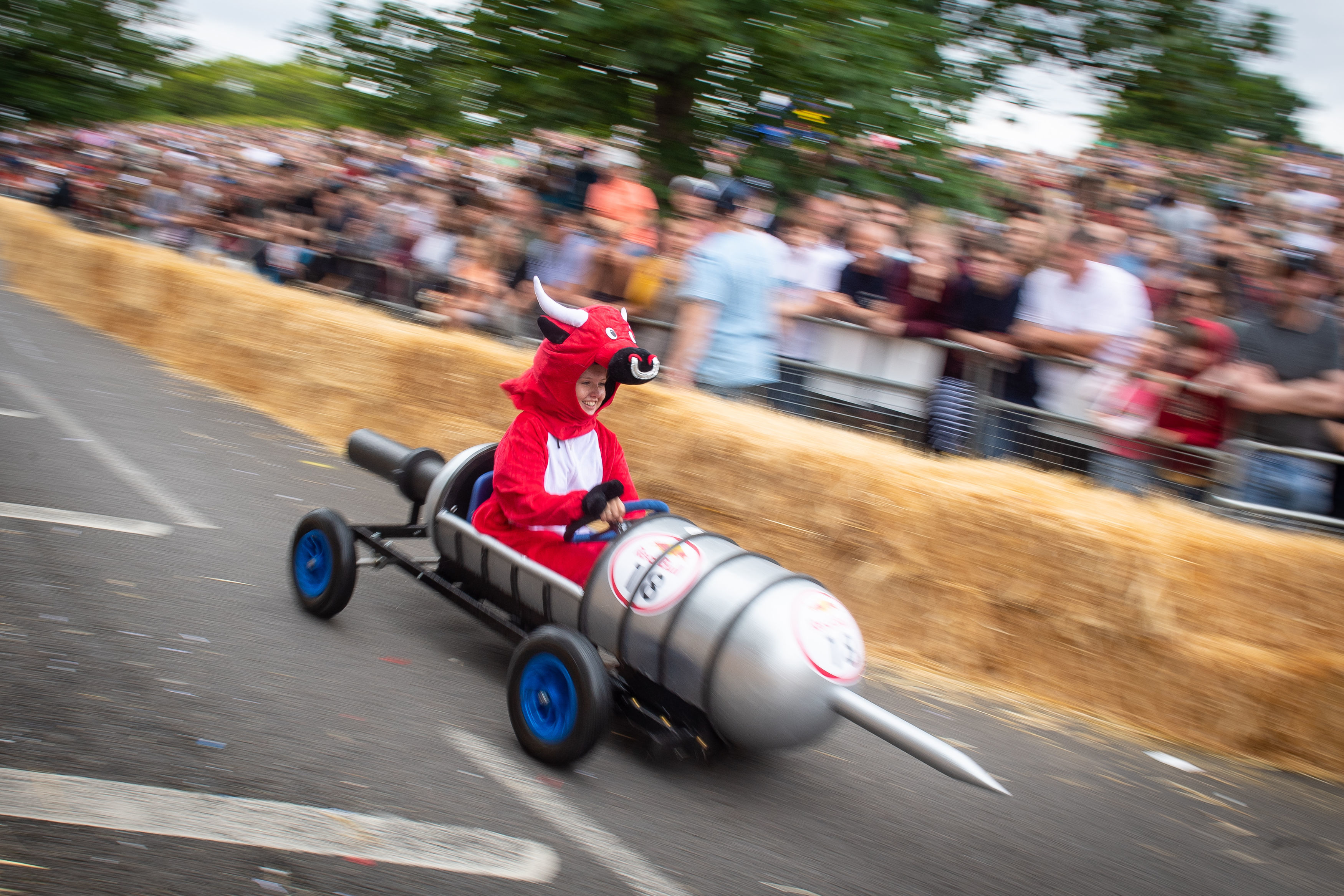 One contestant took the running of the bulls to a whole new level