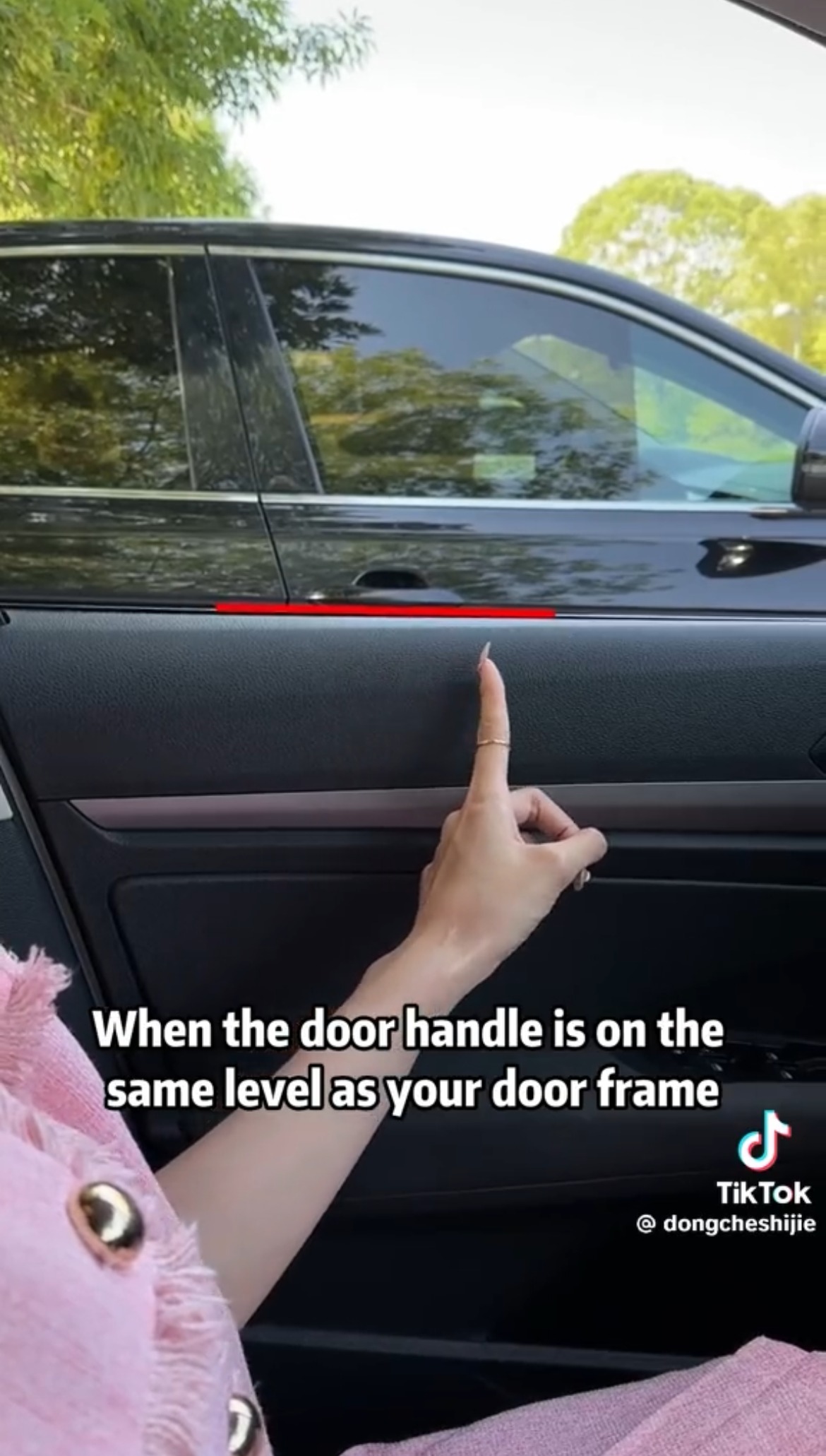 The first is for making sure you don't hit other cars when opening your door