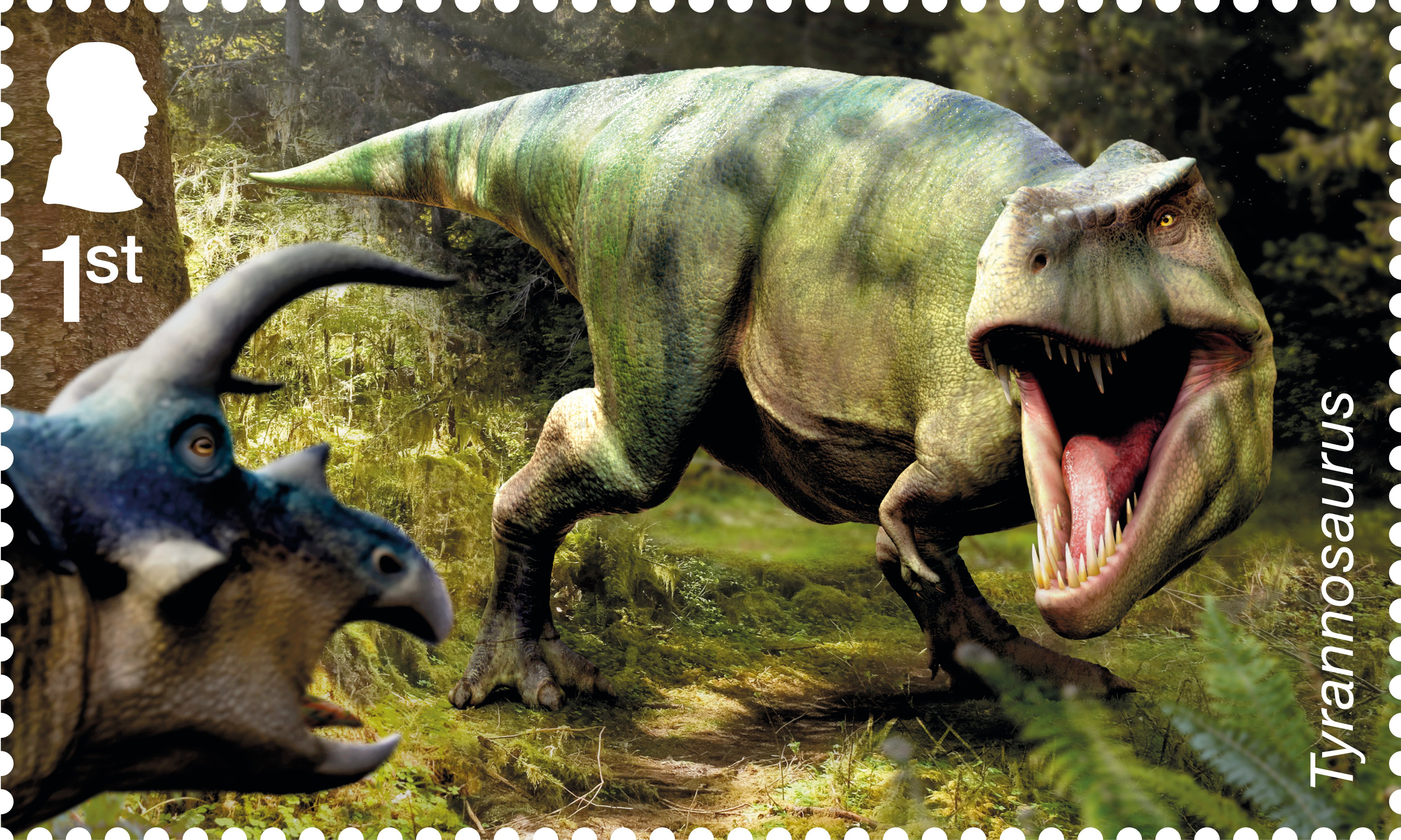 Stamps that include a T.rex and a Stegosaurus have been released by Royal Mail