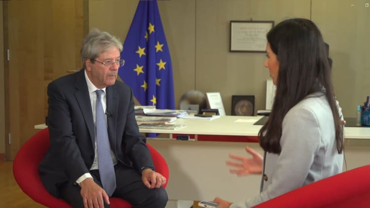EU's Gentiloni says outlook for European inflation and purchasing power is 'very good'