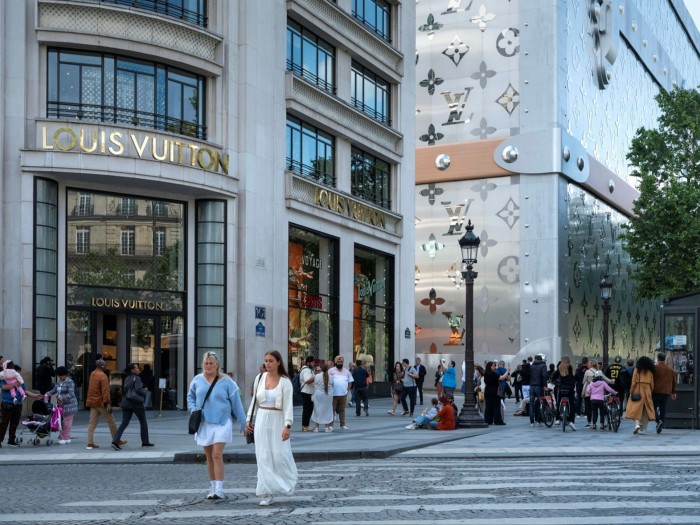 LVMH has bought the building that houses this Louis Vuitton store on the Champs-Élysées