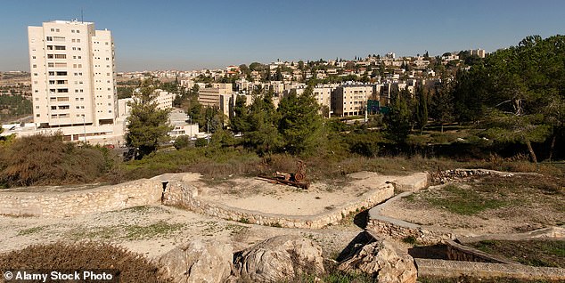 Three Bible stories in the book of 'Isaiah, 37:36-38' '2 Kings, 19:35' and '2 Chronicles, 32:21' detailed how the Assyrian soldiers were slain the night before they attacked Jerusalem. Pictured: The military site on Ammunition Hill