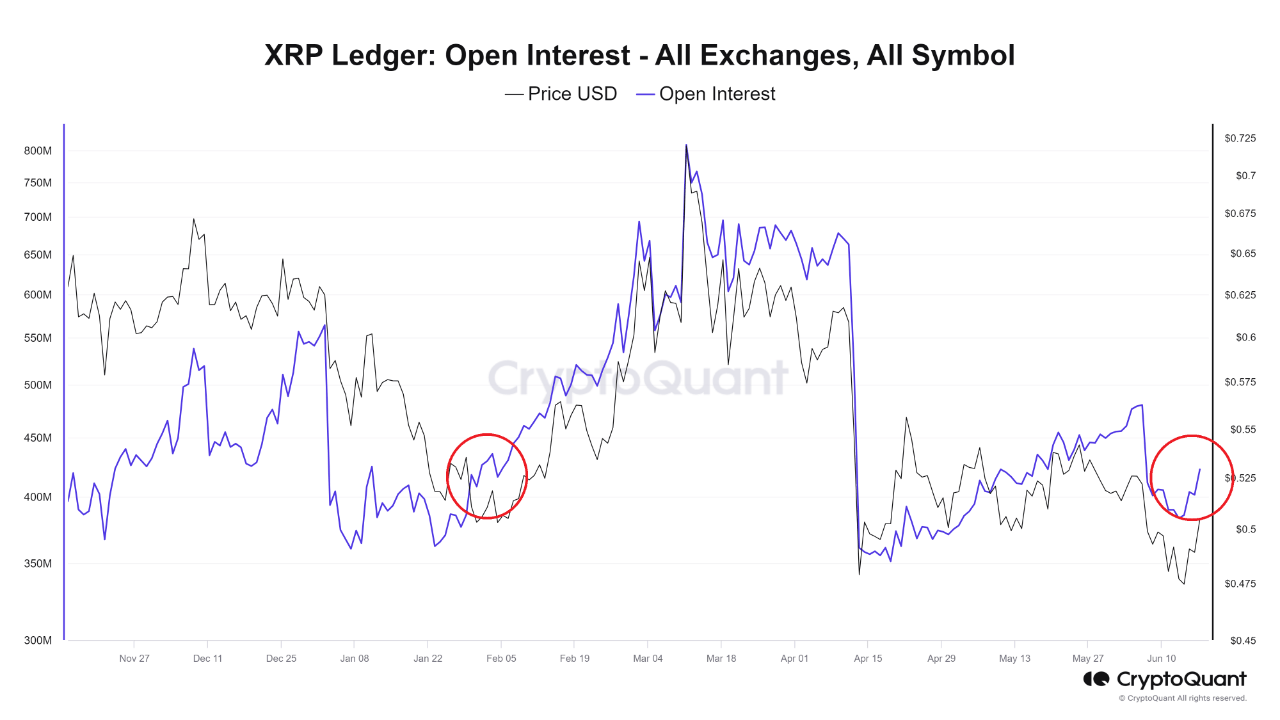 XRP open interest.