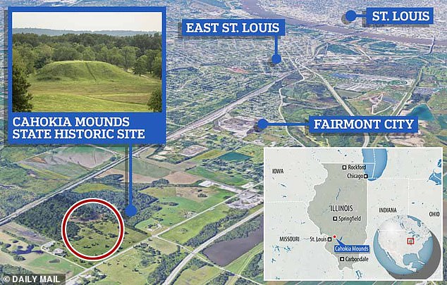 Distinct from the Maya or Aztec people to the south, the Cahokia emerged in the Mississippi Valley over a thousand years ago, around 700 AD - in what is now the state of Illinois, across the river from present day St. Louis, Missouri (mapped above)