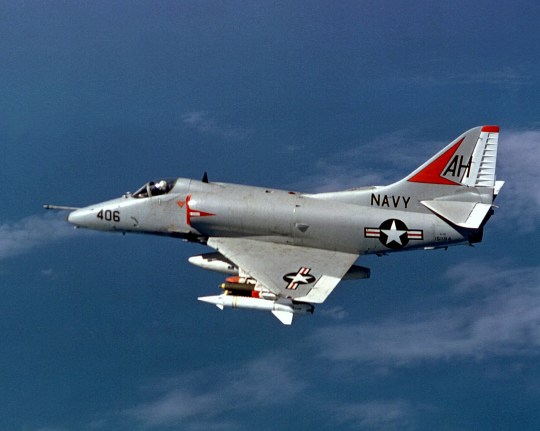 A Navy A-4E Skyhawk 