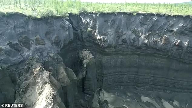 A 200-acre wide, nearly 300-foot deep pit in the Yana highlands of Siberia, known as the 'Batagaika Crater' (above), is expanding faster than expected due to climate change