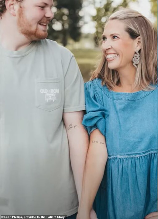 Ms Phillips, pictured with her son, is stable, though she 'will never been in remission' due to the aggressive nature of the cancer