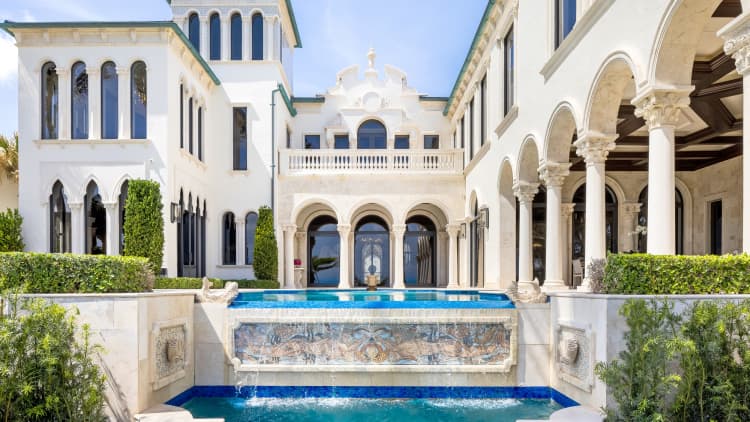 A look inside a $60 million Florida mansion with subterranean secrets and Italian flair