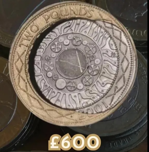 £2 coins where the centre runs into the side like "a runny fried egg" could be worth £600