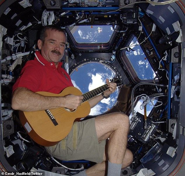 Between 8:30 and 9:30pm, astronauts are free to relax and pursue their own hobbies. Some, like commander Chris Hadfield (pictured), spend their time playing instruments