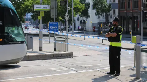 PA Media Police cordon in Nottingham