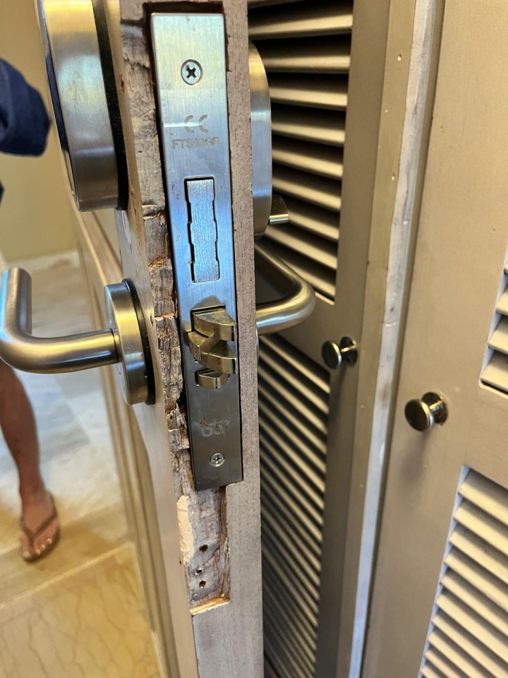 The family said the lock on their hotel room door was ‘wholly inadequate'