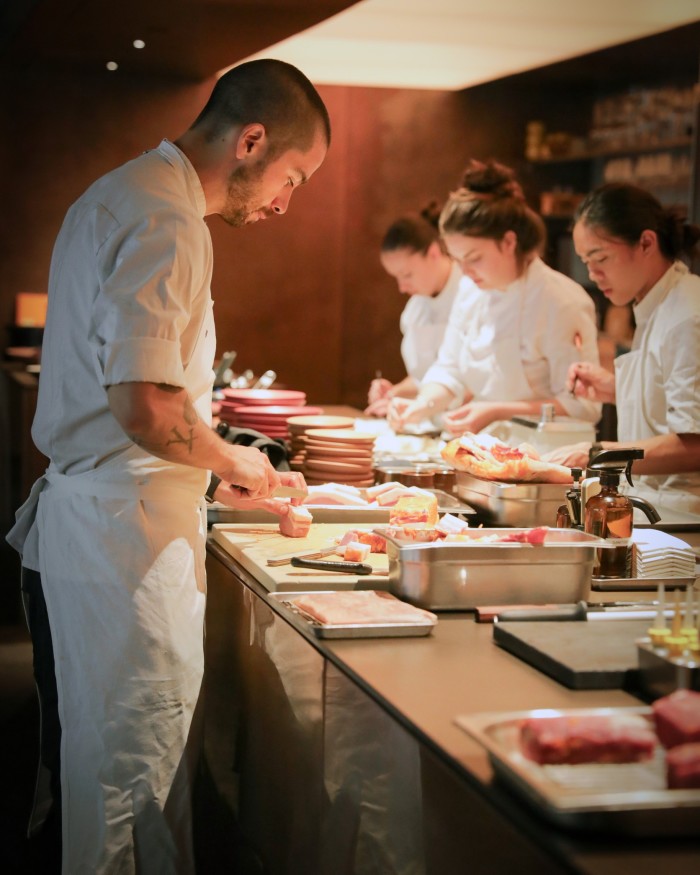 Chef Jeremy Chan and his team at Ikoyi