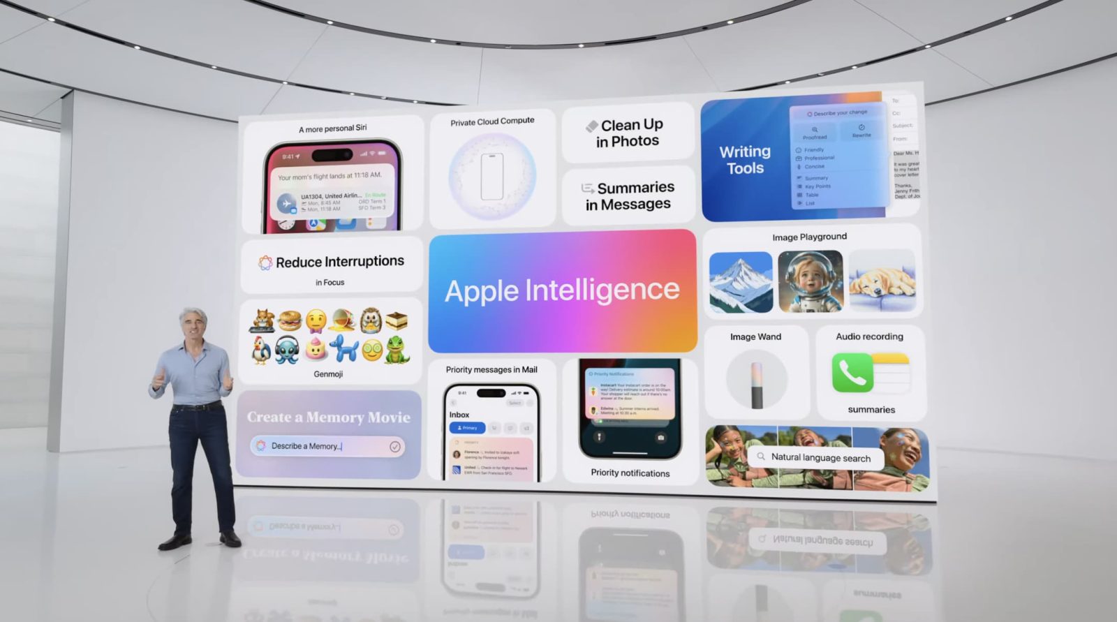 Apple Intelligence plans in China unclear | Framegrab from keynote presentation