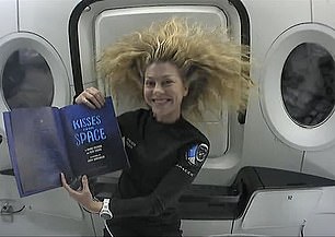 Mission Specialist and Medical Officer Anna Mennon also took the time to read her children's book 'Kisses from Space'