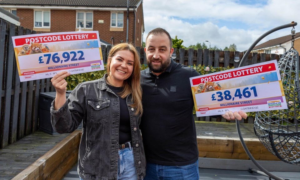 Lee and boyfriend Thomas scooped £115k on the Postcode Lotto