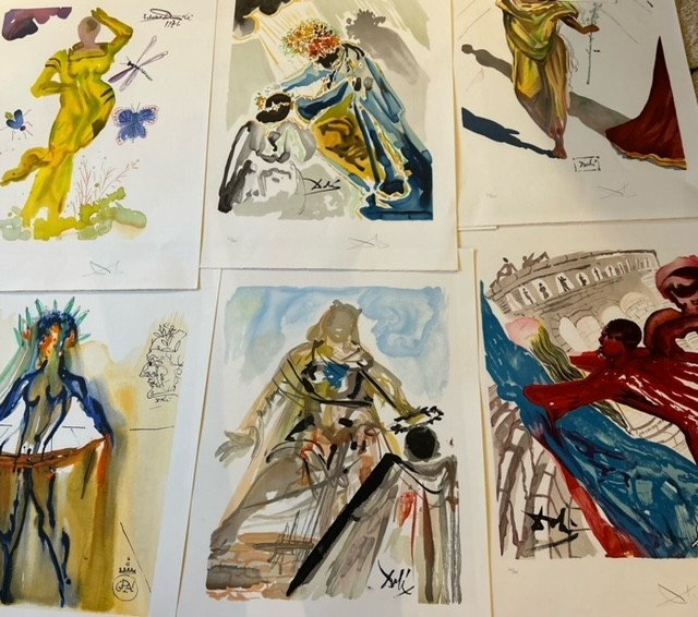 Dali's lithographs sold for a whopping £19,750 at an auction