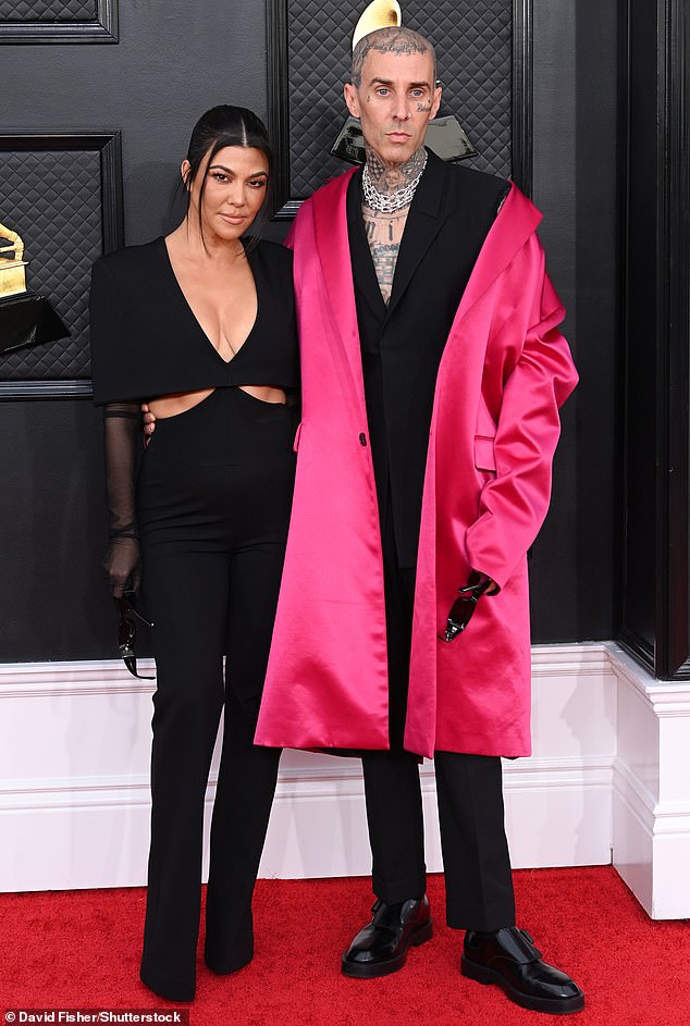 Last year gynecologists slammed Kourtney Kardashian 's new vaginal wellness gummies, warning there was 'no merit' to the claim that the tablets can 'target' vaginal wellness. Pictured with husband Travis Barker