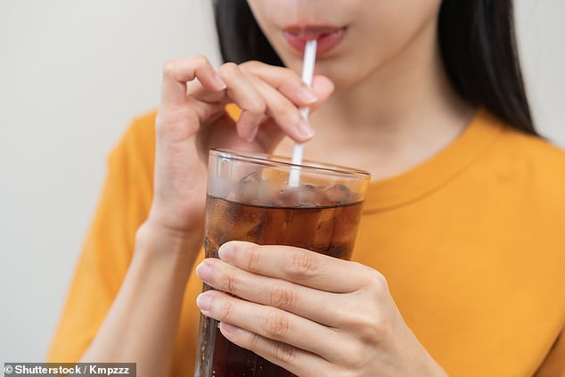 Experts have warned that drinking soda every day may lead to increased risk of fractures, liver damage, and gastrointestinal distress (stock image)