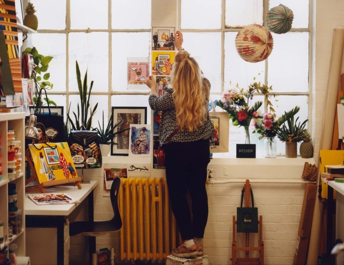 Messenger in her Bussey Building studio, which she has occupied for around 10 years