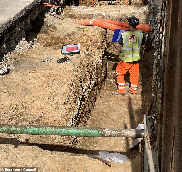 Archaeologists excavated a 5.8m (19ft) wide and 1.4m (5ft) tall section of the 2,000-year-old road