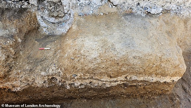 Archaeologists say that there would have once been an extra layer on top which sat around the level of the modern street but this has long since been worn away and lost