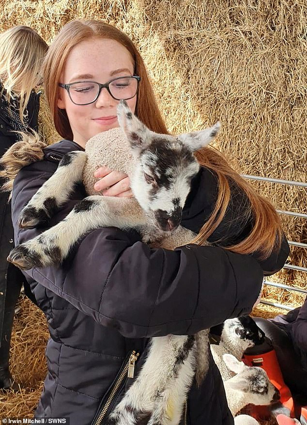 Sophie Enright, 14, (pictured) visited a farm with her mum Emma Cleverley, 38, on April 3 and became ill with diarrhoea, stomach cramps and vomiting by April 9