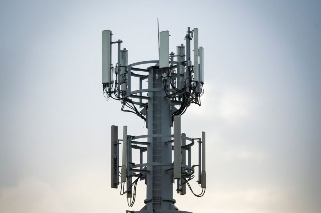 A mobile phone mast 