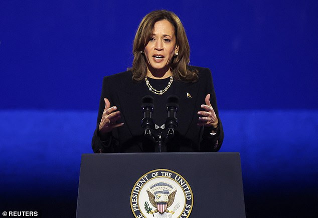 Kamala Harris has been able to keep energy up at her rallies, though she does look tired, experts told DailyMail.com. She is pictured at a Monday campaign rally in Philadelphia, Pennsylvania