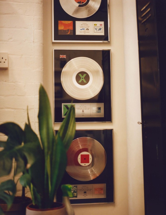 Records in Matt de Jong’s studio space