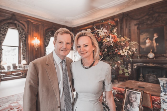 The Earl and Countess of Derby at Knowsley Hall 