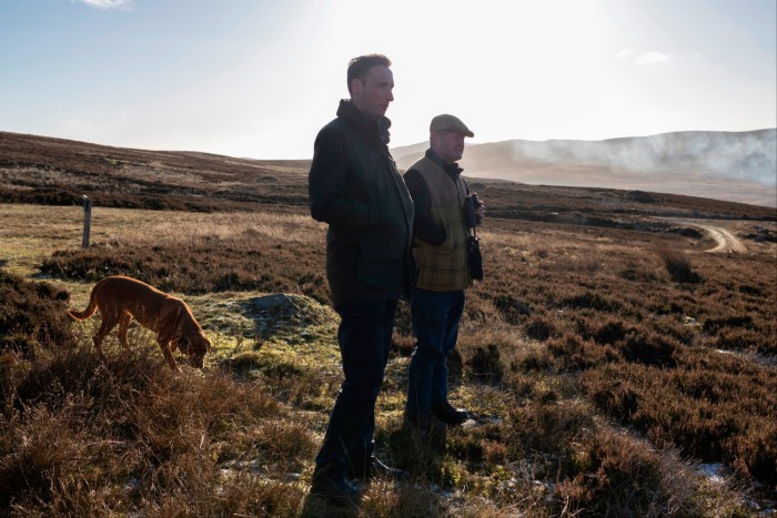 Gamekeeper Colin McGregor, right, and estate manager Richard Stewart