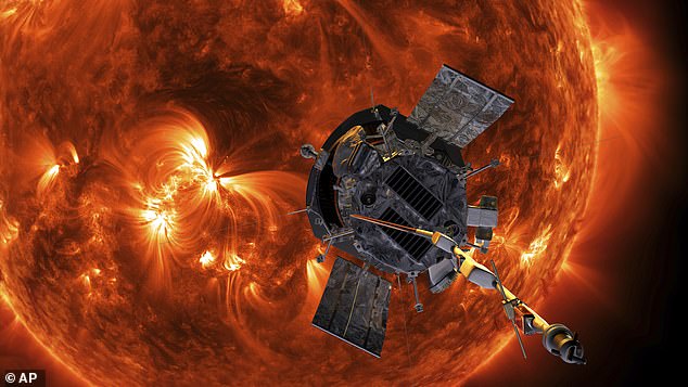 NASA's Parker Solar Probe (pictured) will make history on Christmas Eve as it becomes the closest human-made object to the sun