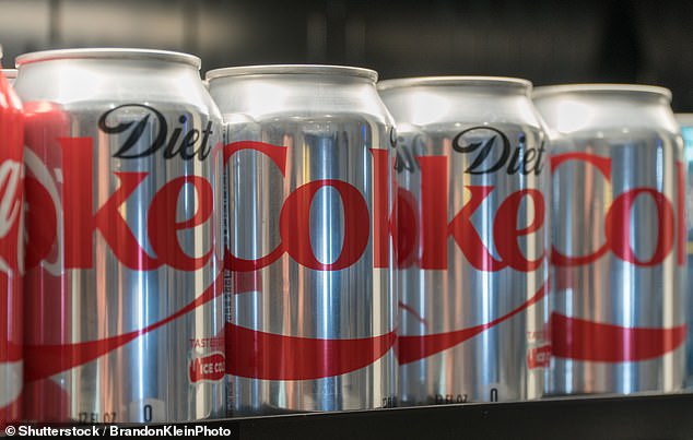 The above is a stock image of Diet Cokes, which a study suggested are among the sugar-sweetened beverages that could shave 12 minutes off someone's life for every one consumed