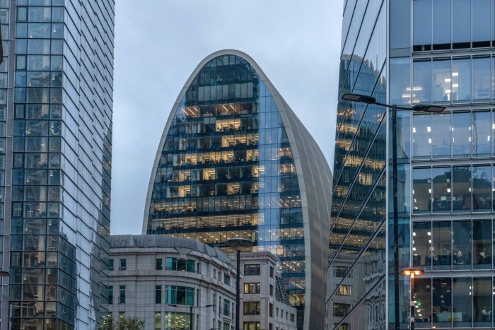 Commercial office skyscrapers in the City of London