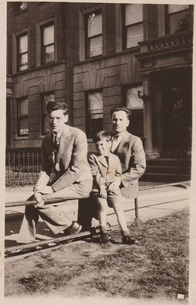 Pictured is Dr Liebman's father [left] who died when he was 66 of a heart attack, next to his brother Cyrus. Their father David sits on the far right. He died at 41