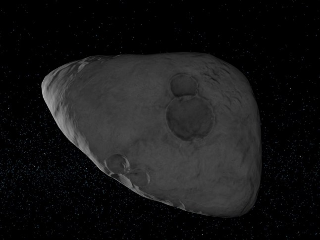 A NASA visualisation of asteroid (887) Alinda. An asteroid bigger than Manhattan is flying close by Earth. The space rock - named (887) Alinda - is so large it will be viewable with ordinary binoculars. With an estimated diameter of 4.2 km, the asteroid's January appearance sees it coming within a relatively cosmically close distance of 7,630,000 miles to us. However, the asteroid is not considered hazardous. While it is classified as a "Near Earth Asteroid" due to its proximity to our orbit, Alinda is not on a collision course with our planet. According to space-watching website Virtual Telescope, the asteroid is expected to peak in brightness on Sunday (12 Jan). They commented: "Considering all the asteroids coming closer than 15 million of kilometers, Alinda is one of the five largest ones in size from now until 2200." Manhattan is 2.3 miles wide at its widest point.