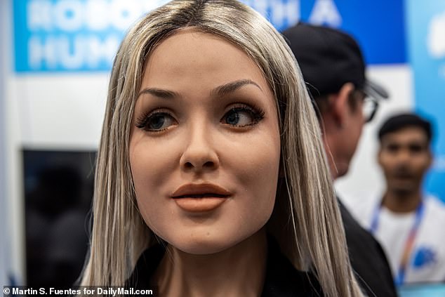 She has been given idealized features, which execs say makes the robot more appealing for humans to interact with