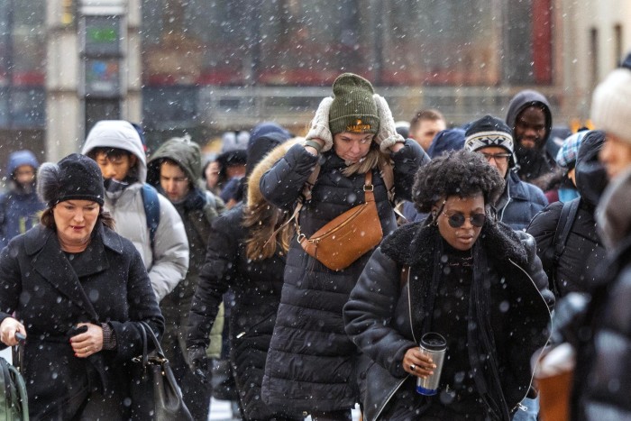 Commuters in Toronto